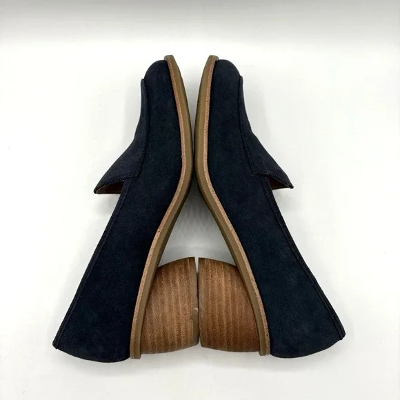 SOFFT Cassia Heel Women's Size 7.5 M Navy Suede Leather Loafer Comfort Shoe - Picture 5 of 8